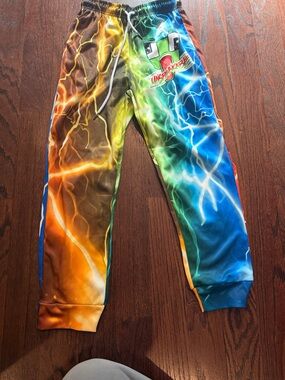 Kids unspeakable Multicolor Lightning-Print Joggers - Unknown Brand